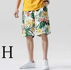 水着 メンズ サーフパンツ 海パン サーフショーツ L 海パン ボードショーツ 速乾 水陸両用 ハーフパンツ 5分丈パンツ スイムウェア 膝丈 ひざ丈 プール 海 海水浴 サーフィン おしゃれ リゾート 総柄 k5198ze