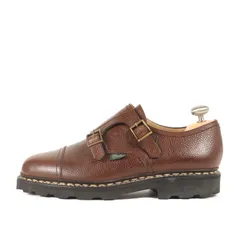 【美品】Paraboot パラブーツ サイズ:UK5 / ダブル モンクストラップ グレイン レザー ドレス シューズ (WILLIAM 68844) / ブラウン / フランス製 / ブランド 靴【メンズ】【中古】のサムネイル