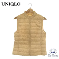 新品タグ付》UNIQLO：C ダウンクロップドベスト ベージュ S ①