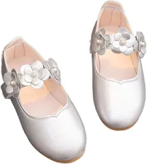 しあわせ倉庫 女の子 ドレスシューズ キッズ フォーマル 靴 ガールズ 子供靴 ピアノ発表会 演奏会 結婚式 15.5(シルバー,  15.5 cm)