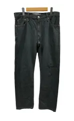 Levi’s (リーバイス) 505 STRAIGHT FIT ストレッチ フィット 後染め ブラック デニム ジーンズ レソト製 W34 L32 黒 メンズ/025