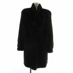 【美品】ブラックグラマ　ミンク　三越　金ボタン　大きいサイズ　13　毛皮 美品】ブラックグラマ ミンク 三越 金ボタン 大きいサイズ 13