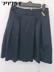 ◇ M-PREMIER BLACK エムプルミエ バックジップ 膝丈 フレア スカート サイズ34 ネイビー レディース  【中古】 【1108310007722】のサムネイル