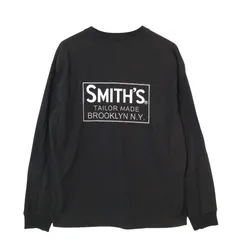 coen コーエン SMITH’S スミス別注 通年 バック ロゴ★ 長袖 ロングスリーブ Tシャツ カットソー Sz.L メンズ 黒