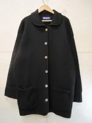 MICHEL KLEIN ミッシェルクラン コート ウール100％ ポケット 無地 ブラック Mサイズ