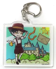 【中古】キーホルダー 半田桃 「吸血鬼すぐ死ぬ2 POP UP SHOP ～夏の旅行!～ アクリルキーホルダー 06/世界旅行Ver. グラフアートイラスト」
