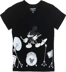 【中古】Tシャツ 西川貴教(T.M.Revolution)×ミッキー(ドラム/モノクロ) Disney GB T.M.R. Tシャツ ブラック 「T.M.R. LIVE REVOLUTION 11-12 -CLOUD NINE-」