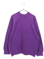 古着 90s USA製 Tultex 無地 ソリッド ラグラン スウェット トレーナー パープル L 