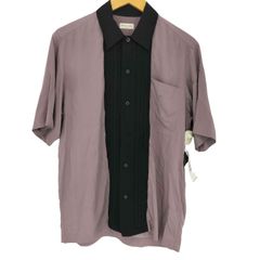 ドリスヴァンノッテン DRIES VAN NOTEN 2トーンプリーツシャツ メンズ  46