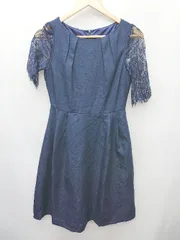 ◇ ◎●未使用●Θ CUI YING タグ付き　フォーマル　お呼ばれ ミニ ワンピース　ドレス サイズS ネイビー レディース P  【1409250013966】