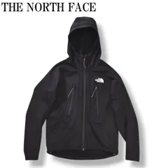 ノースフェイス THE NORTH FACE ジップアップ ソフトシェル ジャケット パーカー フーディー 裏起毛 ポーラテック ブルゾン アウトドア テック系 ゴープコア M ブラック メンズ