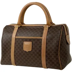 セリーヌ CELINE マカダム柄 ハンドバッグ ミニボストン ハンドバッグ コーティングキャンバス ブラウン レディース 【中古】