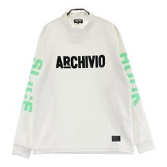 サイズ：50 ARCHIVIO アルチビオ 2024年モデル ハイネック スウェットプルオーバー ロゴ  ホワイト系 [240101501993] ゴルフウェア メンズ ストスト サイズ：50 ARCHIVIO アルチビオ 2024年モデル ハイネック