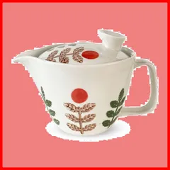【在庫処分】J-kitchens 急須 茶こし付き 240ml 1人用 ~ 2人用 波佐見焼 日本製 ピンポンマム ポット S レッドのサムネイル