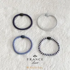 ヘアゴム France Luxe フランス ラックス L. Erickson ナローグラブ & ゴー ポニー 4個 デニム 大人 細い おしゃれのサムネイル