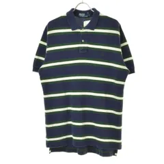 【POLORALPHLAUREN】ボーダー鹿の子半袖ポロシャツ