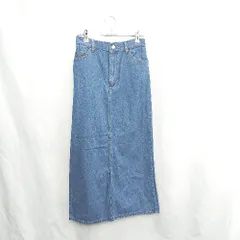 ◇ ⊂ BONLECILL ボンルシール デニム ロング丈 セミタイト スカート サイズF ブルー系 レディース E  【1502060037891】