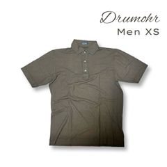 Drumohr ドルモア 半袖 ポロシャツ size XS ブラウン 無地 コットン メンズ ビジネス イタリア製