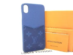 薄汚れ表面ルイ・ヴィトン iPhone X/Xs タイガラマ M30273 青