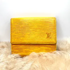 LOUIS VUITTON ルイヴィトン LV 三つ折り財布 ポルトモネビエ カルトクレディ エピ 黄色　イエロー