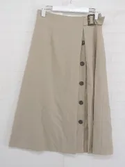 ◇ NATURAL BEAUTY BASIC ナチュラルビューティーベーシック ロング フレア スカート サイズS ベージュ レディース P  【中古】 【1212140009808】