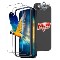 【在庫処分】【 ケース 硬度9H 日本旭硝子製 強化ガラス 】 フィルム 用 用 いphone16E 保護フィルム アイフォン16E キズ防止 指紋認証 耐衝撃 2枚 飛散防止 全面保護 2枚 3D レンズ保護フィルム Touch対応 + 厚さ0.26 極薄タ