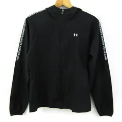 アンダーアーマー フルジップパーカー スポーツウエア トップス レディース SMサイズ ブラック UNDER ARMOUR 【中古】