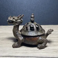 銅製 竜亀香炉 茶卓 置物 香道具 装飾品 工芸品 美術品 銅器 竜亀香炉 茶道香炉 香道具 装飾品 工芸品 置物 - メルカリ