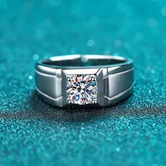 リング 指輪 モアサナイト 0.5ct シルバー925 男性用 リング 男 人工ダイヤモンド モアッサナイト レディース ファッション 普段使い プレゼント mjz167