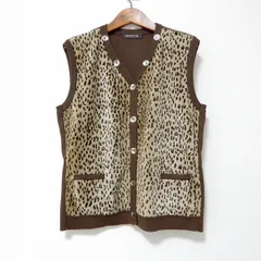 【極美品】伊太利屋　ヒョウ柄　ベスト 伊太利屋 - 伊太利屋 ヒョウ柄 ベストの通販 by m's shop