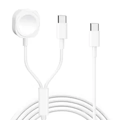 POLINK 2in1 USB C for アップルウォッチ 充電器 Apple Watch 充電器 ワイヤレス 充電機 PD 対応 60W急速充電 マグネット式 iWatch充電ケーブル Phone、 Type-C 機器充電器 持ち運び便利 軽量 App…