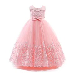 【新品】 [Ｋａｙｉｙａｓｕ] ドレス 子供 発表会 ドレス 女の子 フォーマル ロングドレス キッズ ジュニア ピアノ 演奏会 結婚式 パーディー コンクール プレゼント 刺繍 上品 120-160cm(120 ピンク1) 0