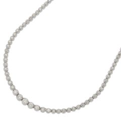 8.6ct/テニスセッティング・ダイヤモンド ネックレス・ペンダント/Pt850-29.2g/プラチナ/記念日/プレゼント【♀】【S】【レディース】★■582444【中古】