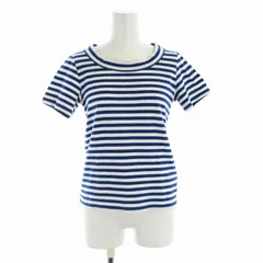 ジュンヤワタナベ JUNYA WATANABE Tシャツ カットソー ボーダー クルーネック 半袖 青 ブルー 白 ホワイト /ROのサムネイル