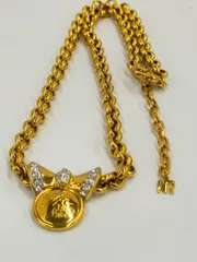 値下げ！ニナリッチ/NINA RICCI リボン＆メダル　ゴールドカラーチョーカー　ビンテージ　中古美品
