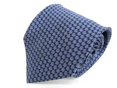 クリツィア ブランドネクタイ 総柄 シルク イタリア製 メンズ ブルー KRIZIA 【中古】