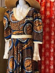 hem sequins African batik dre