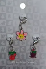 【中古】キーホルダー・マスコット(キャラクター) 420.チェリンボ＆421.チェリム(ポジフォルム＆ネガフォルム) 全国ずかんメタルチャーム(3個セット) 「ポケットモンスター」 ポケモンセンター限定