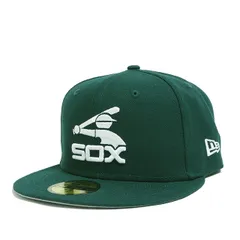 USモデル NEW ERA ホワイトソックス 59FIFTY CHICAGO WHITE SOX MLB NEWERA GREEN グリーン 緑 アンダーバイザーグレー グレーブリム ツバ裏グレー ニューエラ キャップ BASIC メンズ 男性 レディース 女
