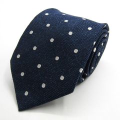 オリヒカ ブランド ネクタイ シルク ドット柄 PO メンズ ネイビー ORIHICA 【中古】