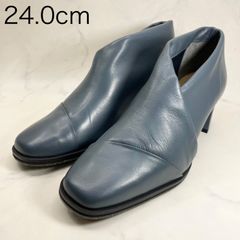 【新品 訳あり】ディッシー　チャンキーヒールブーティーパンプス　24.0㎝　ブルー