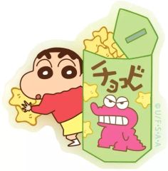 [중고] 씰 스티커 초코비 축광 아크릴 스티커 [크레용 신짱]