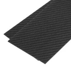 uxcell 2枚セット カーボンファイバーシート 100x250x1.5mm マ ット仕上げ パルトルージョン製フラットカーボンファイバーストリップ トゥイル織りパネルシート カイト RC飛行機用