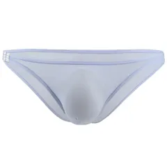 Karly Shop ビキニブリーフ メンズ ビキニ 下着 セクシー 男性 おしゃれ スケスケ エロい ローライズ 大きいサイズ 股上浅 涼しい 夏 ツルツル すべすべ e045