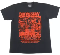 【中古】衣類 DIR EN GREY オリジナルTシャツ ブラック×レッド フリーサイズ 「爆音上映会『目黒鹿鳴館GIG』」 3/9東京会場限定オリジナルTシャツ付チケット特典