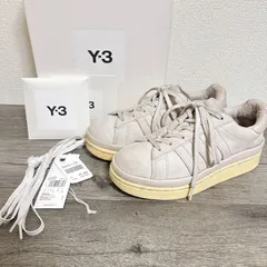 箱・タグ有 adidas×ヨウジヤマモト Y-3 Hicho ヒチョ GW8634 厚底 レザースニーカー 23.5cm ライトグレー