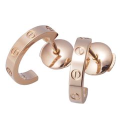 カルティエ Cartier ラブ フープ ピアス スモールモデル B8029000 K18PG 仕上済