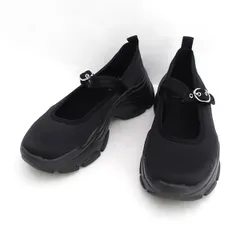 美品✨ ZARA ザラ バレエフラットスニーカー 厚底 黒 37 メリージェーン バレエフラットスニーカー ZARA 36 ブラック 厚底 バレエコア