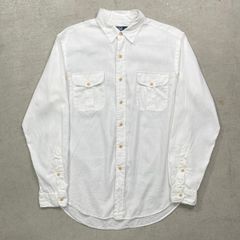 90年代 Polo by Ralph Lauren ポロバイラルフローレン リネンシャツ メンズL 