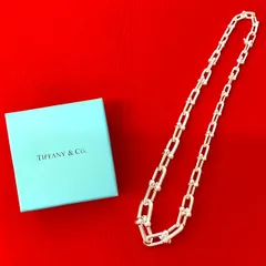 ほぼ未使用 TIFFANY&Co. ティファニー ハードウェア グラジュエイテッドリンク シルバー925 ネックレス チョーカー メンズ シルバー 79709